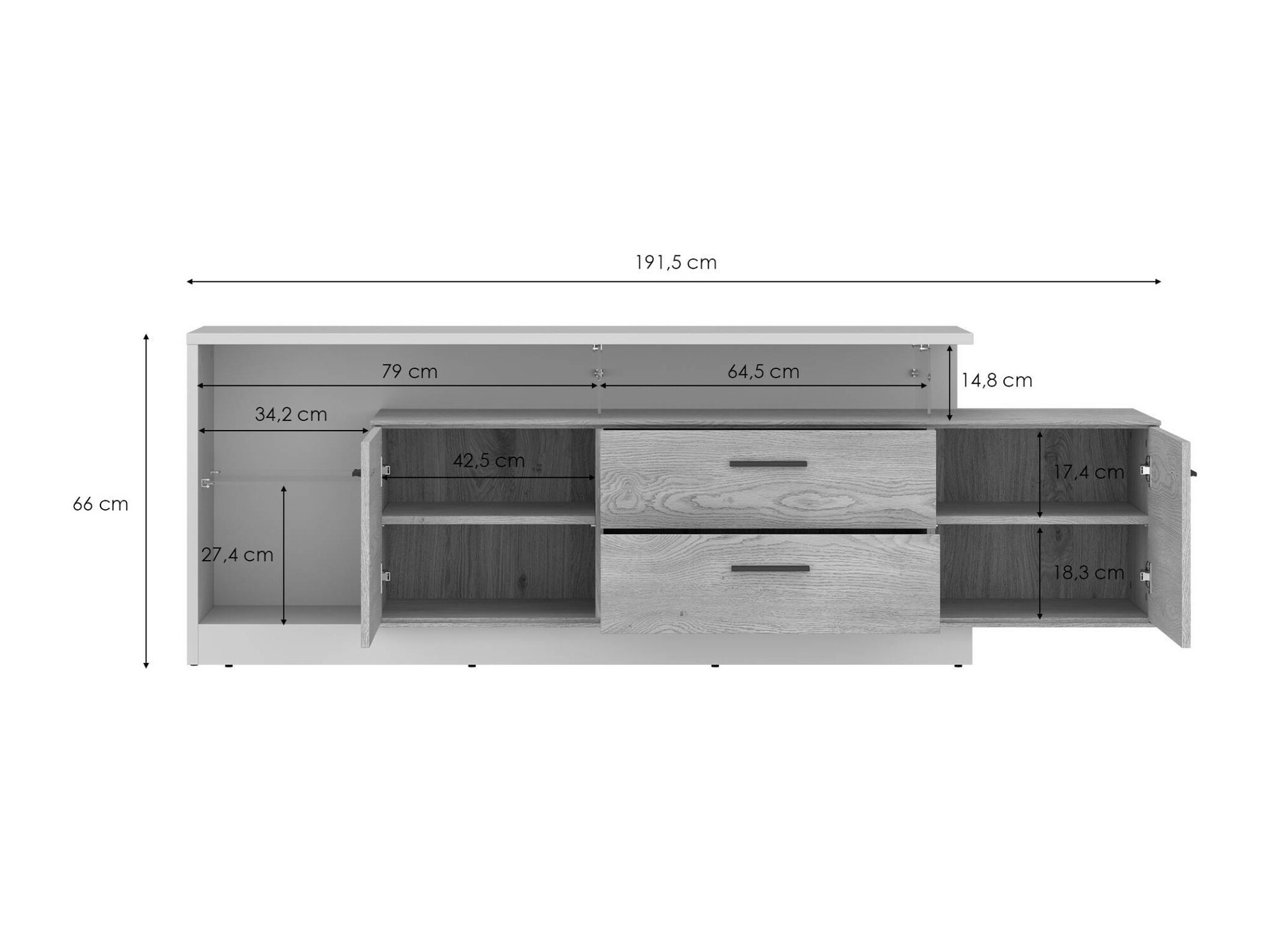 Mueble TV Avicoro 106 (Cachemira + Roble Sonoma)