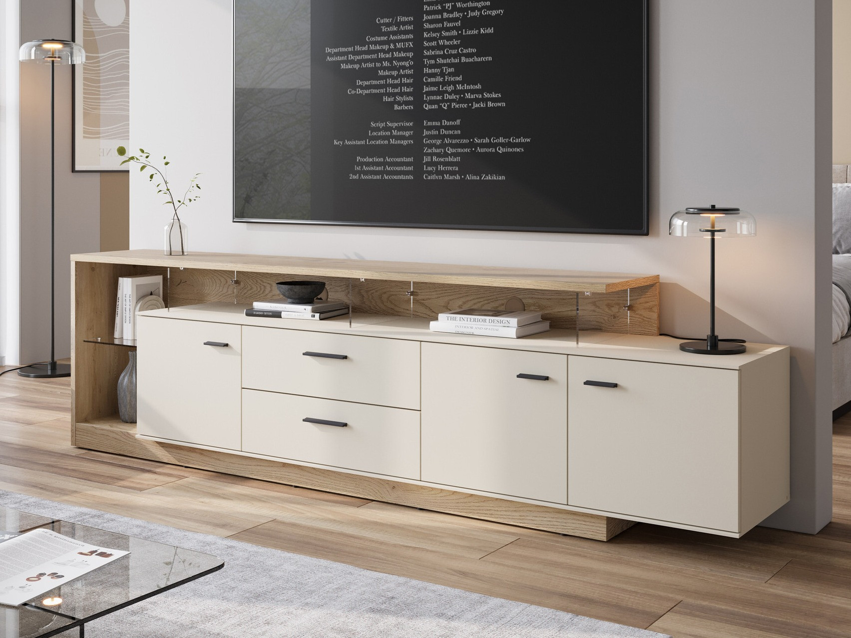 Mueble TV Ontario 138 (Roble Sonoma + Cachemira)