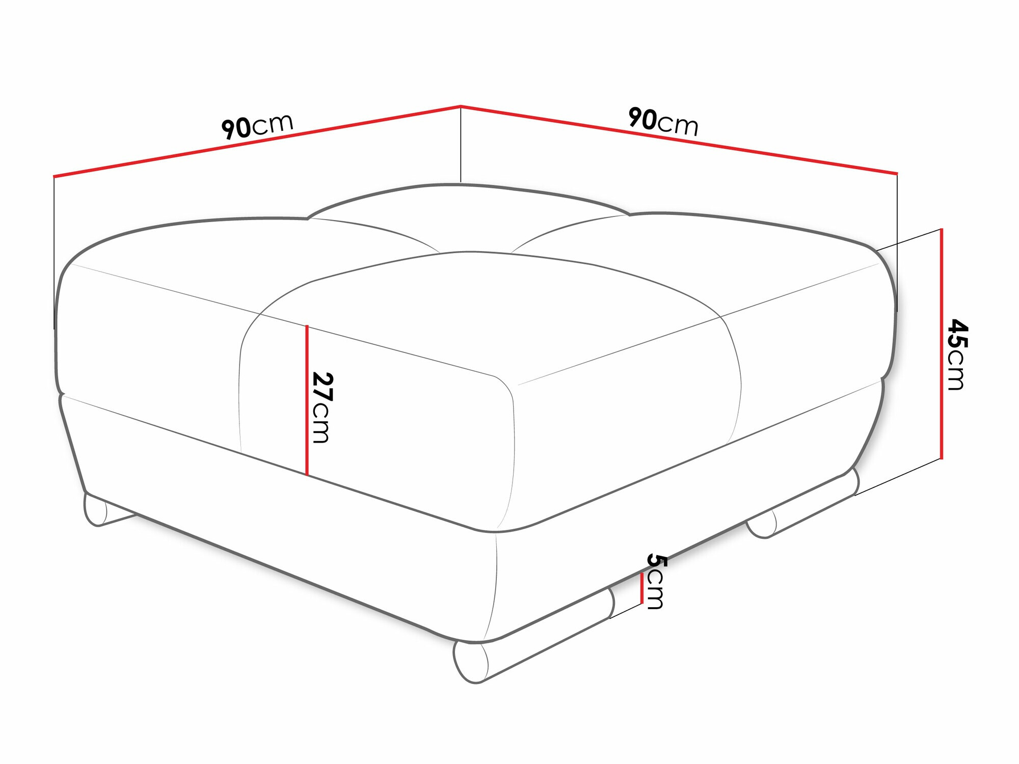 Banco tapizado Signis (Velo 621)