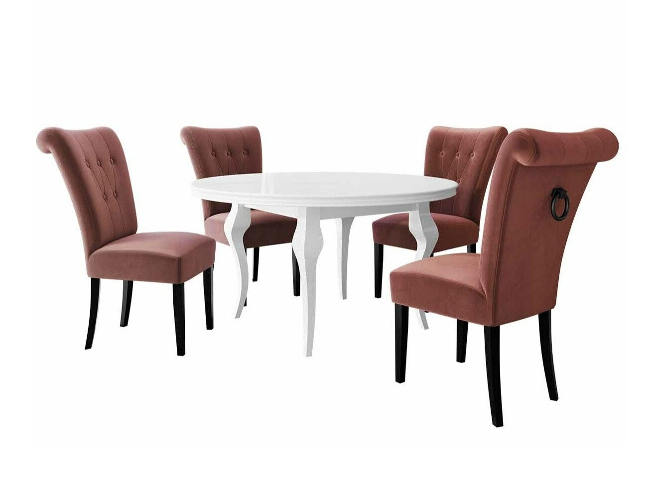 Conjunto de mesas y sillas para comedor Racine 143 (Negro)