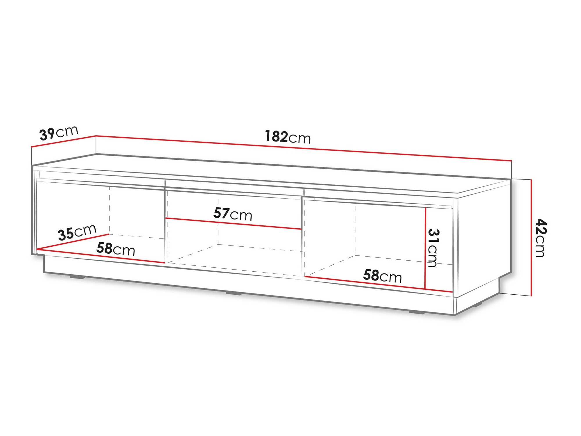 Mueble TV Sorbela 103 (Blanco)