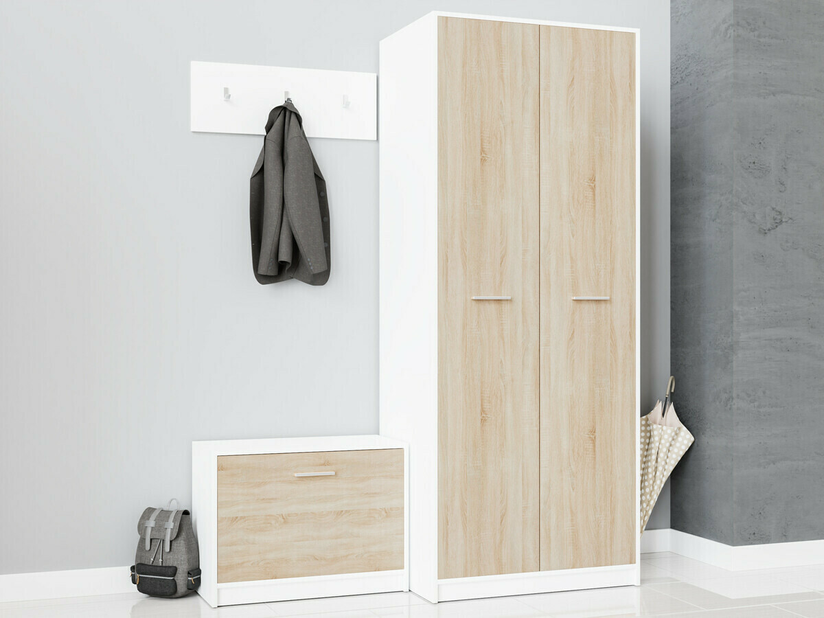 Zapatero Novsore 111 (Blanco + Roble Sonoma)