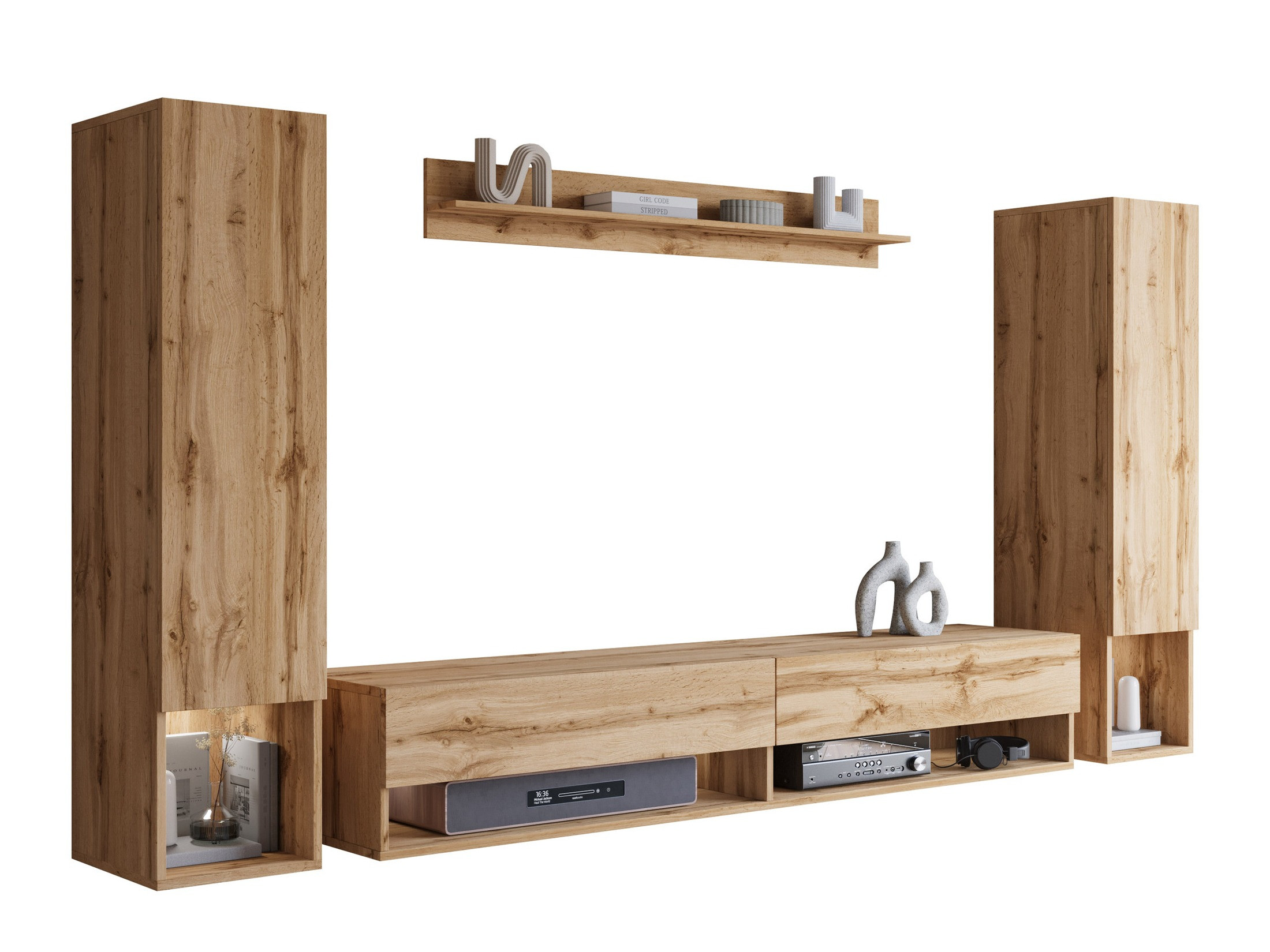 Conjunto de salón Sarasota 176 (Roble wotan)