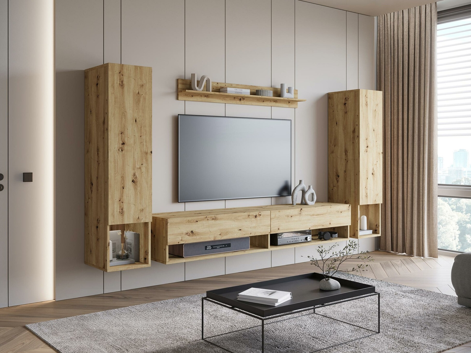 Conjunto de salón Sarasota 176 (Roble Artisan)