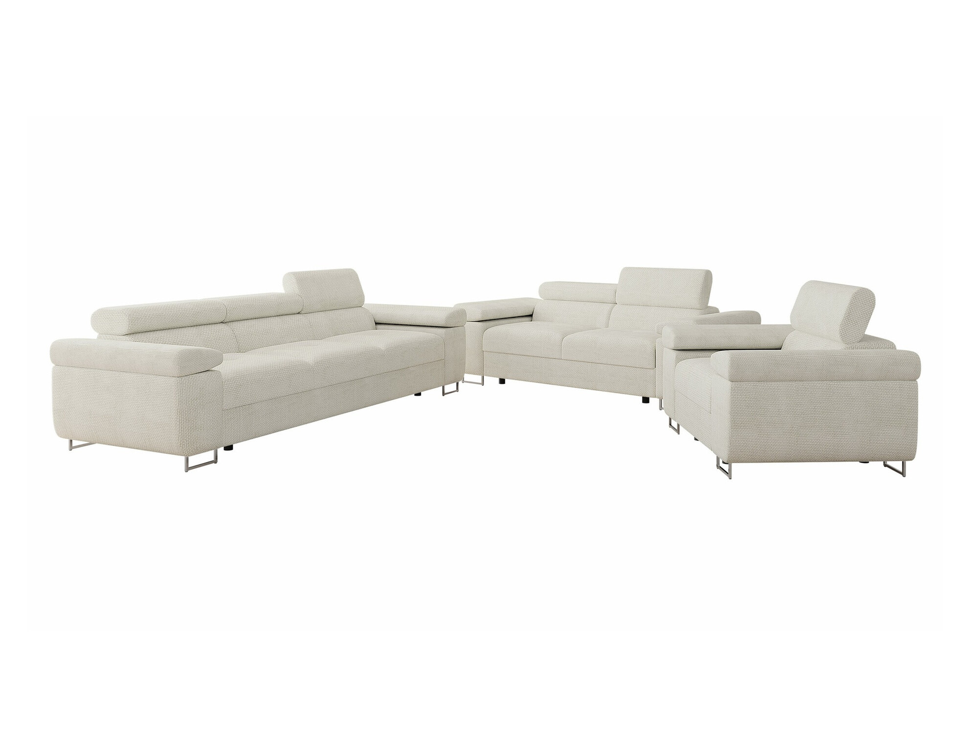 Conjunto de muebles tapizado Comfivo Vinetum (Flow 06)