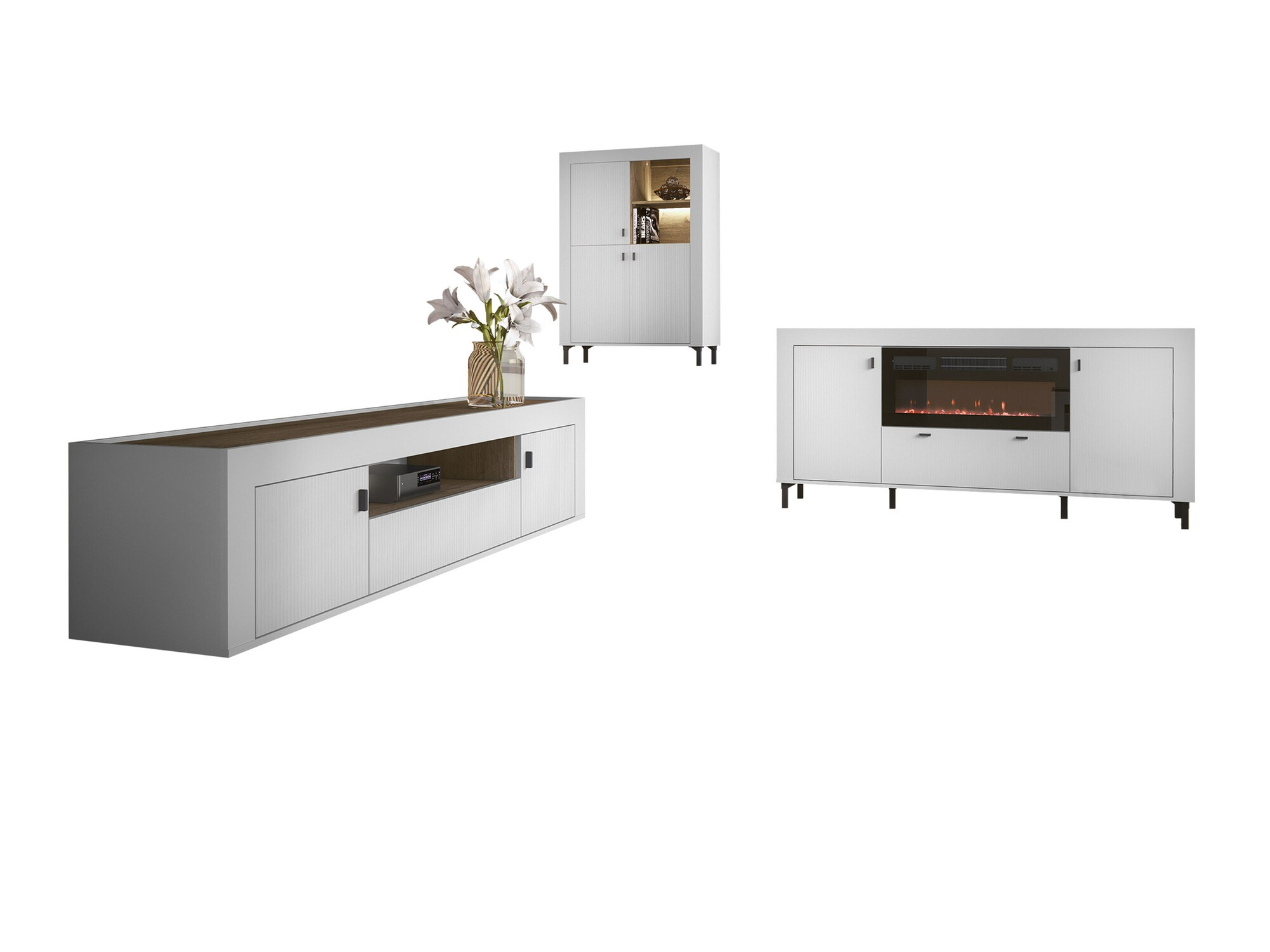 Conjunto de salón Mormavu 115 (Mate blanco)