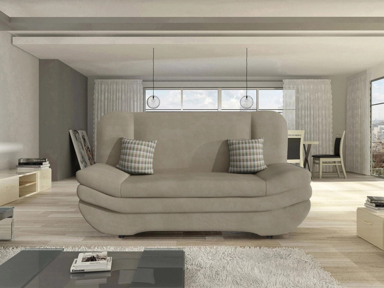 Sofá-cama Comfivo 235 (Bizon 2111 + Senegal 823)