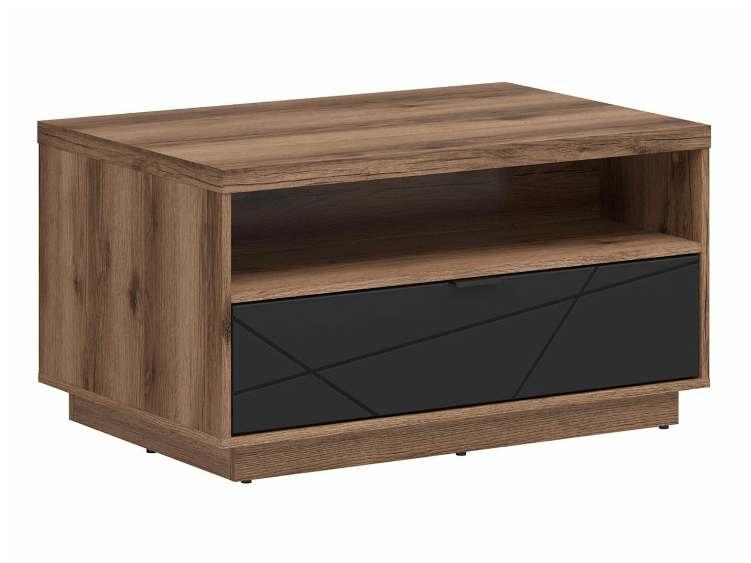 Mesa de centro Fivale 117 (Roble delano oscuro + Negro mate)