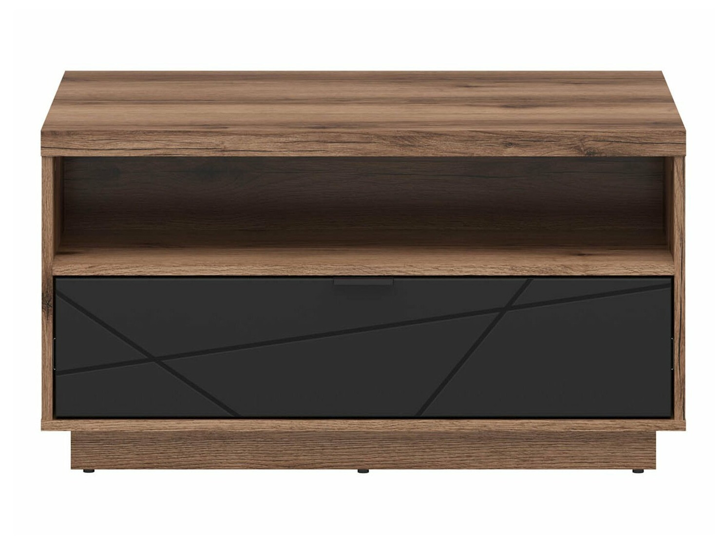 Mesa de centro Fivale 117 (Roble delano oscuro + Negro mate)