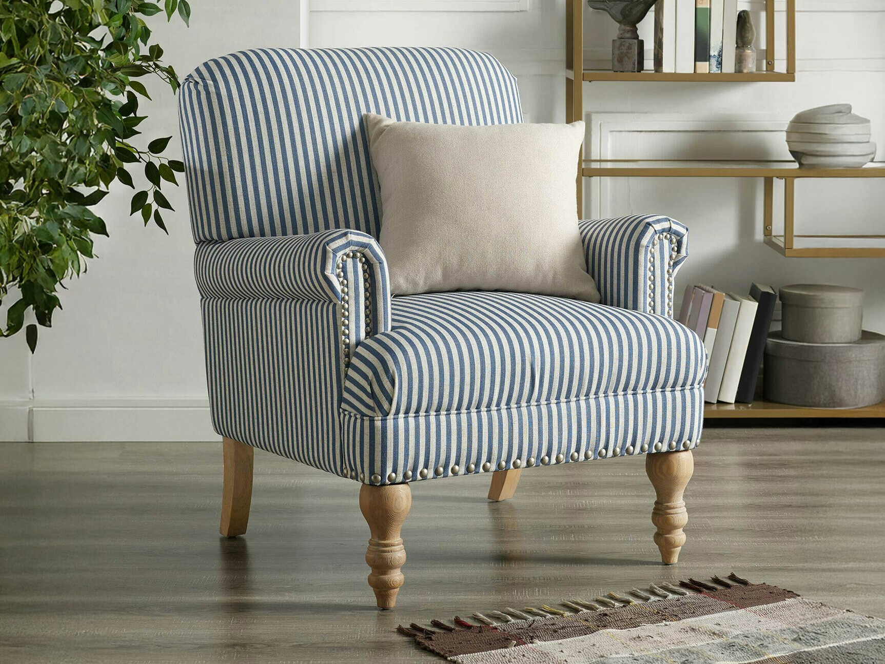 Sillón Tulsa 466 (Blanco + Azul)