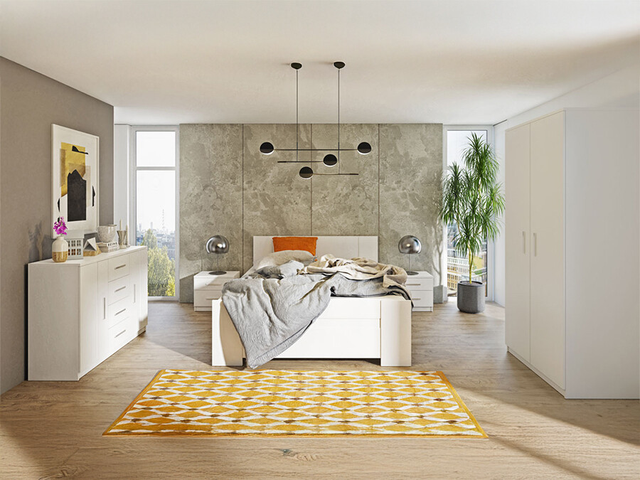 Conjunto de dormitorio Catromi 122 (Blanco)