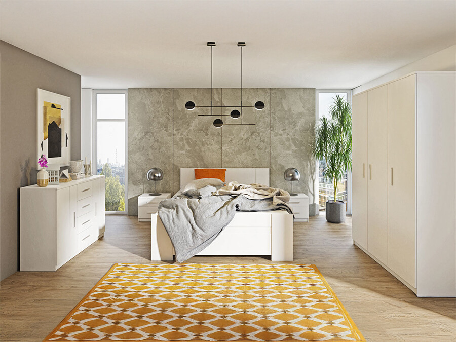 Conjunto de dormitorio Catromi 123 (Blanco)