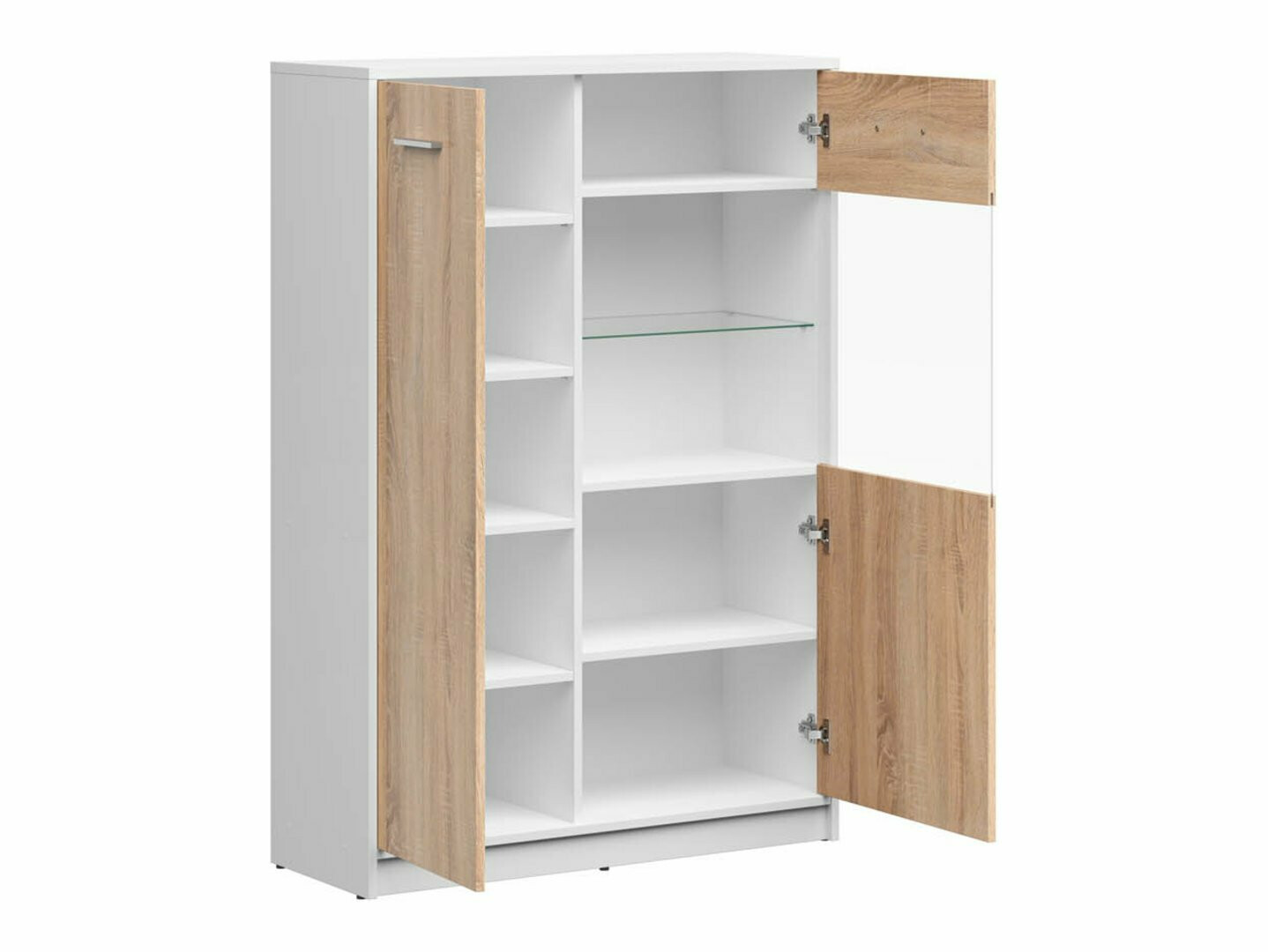 Estantería Novsore 138 (Blanco + Roble Sonoma)