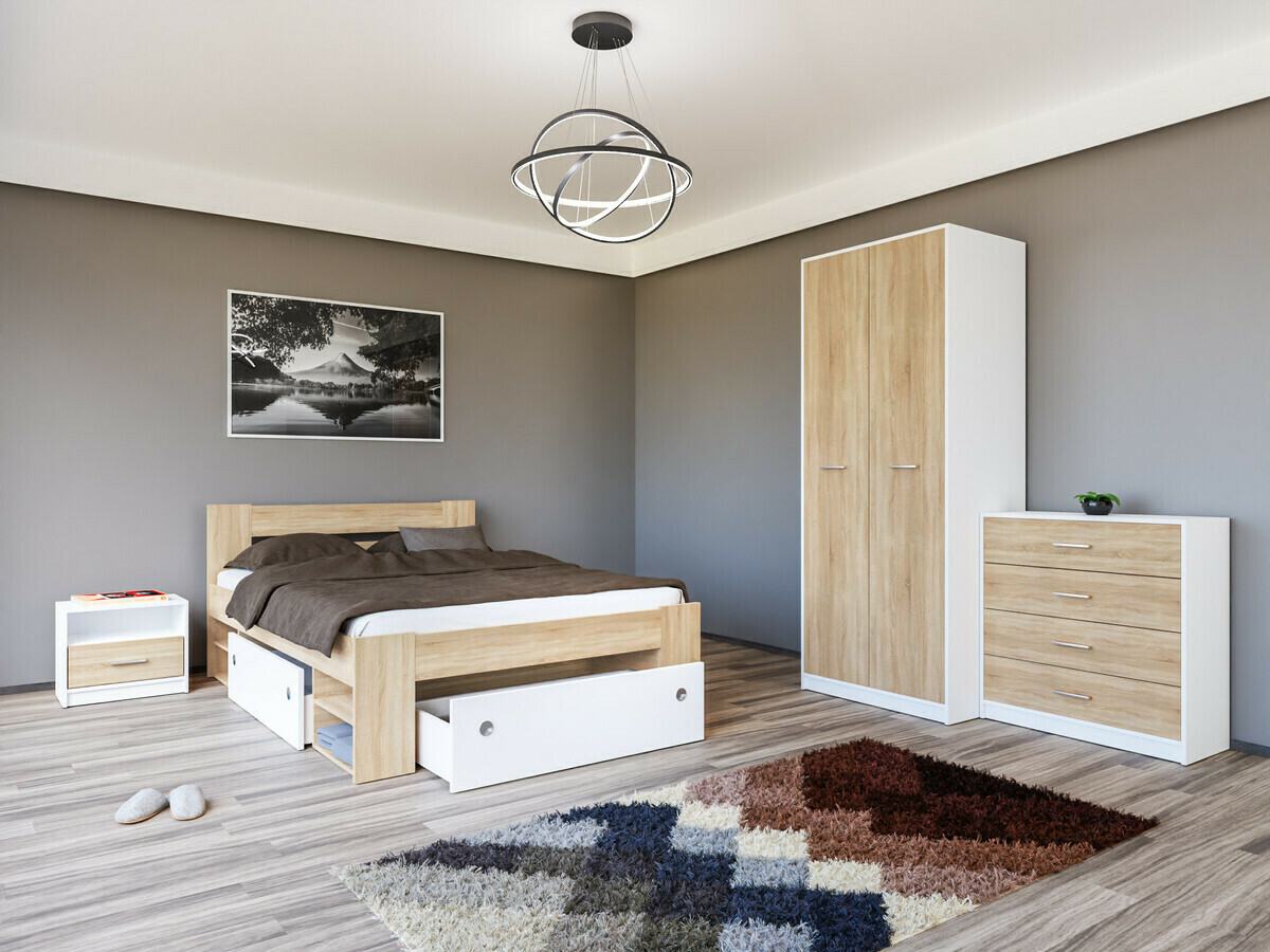 Cama Novsore 130 (Roble Sonoma)
