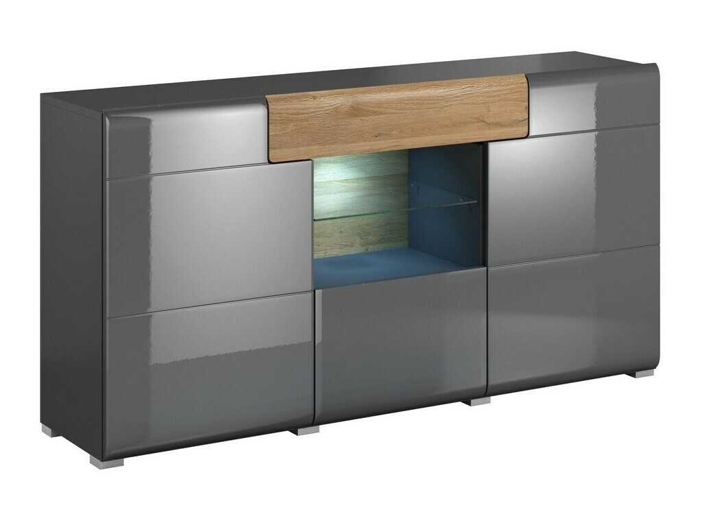Cómoda Torsone 108 (Antracita + Gloss antracita + Roble nieto)