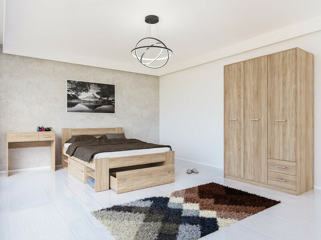 Conjunto de dormitorio Novsore 144 (Roble Sonoma)