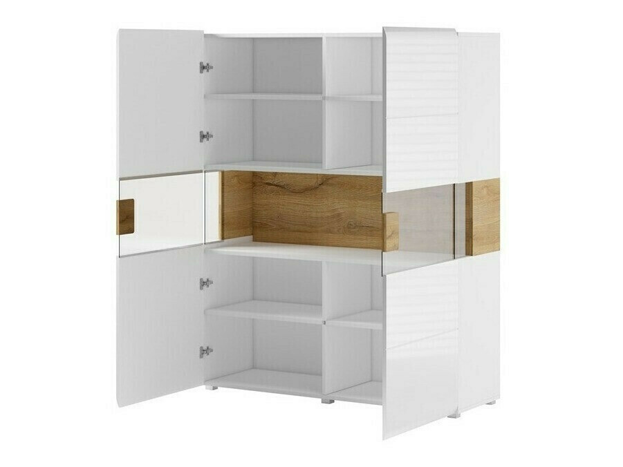 Conjunto de salón Torsone 104 (Antracita + Gloss antracita + Roble nieto)