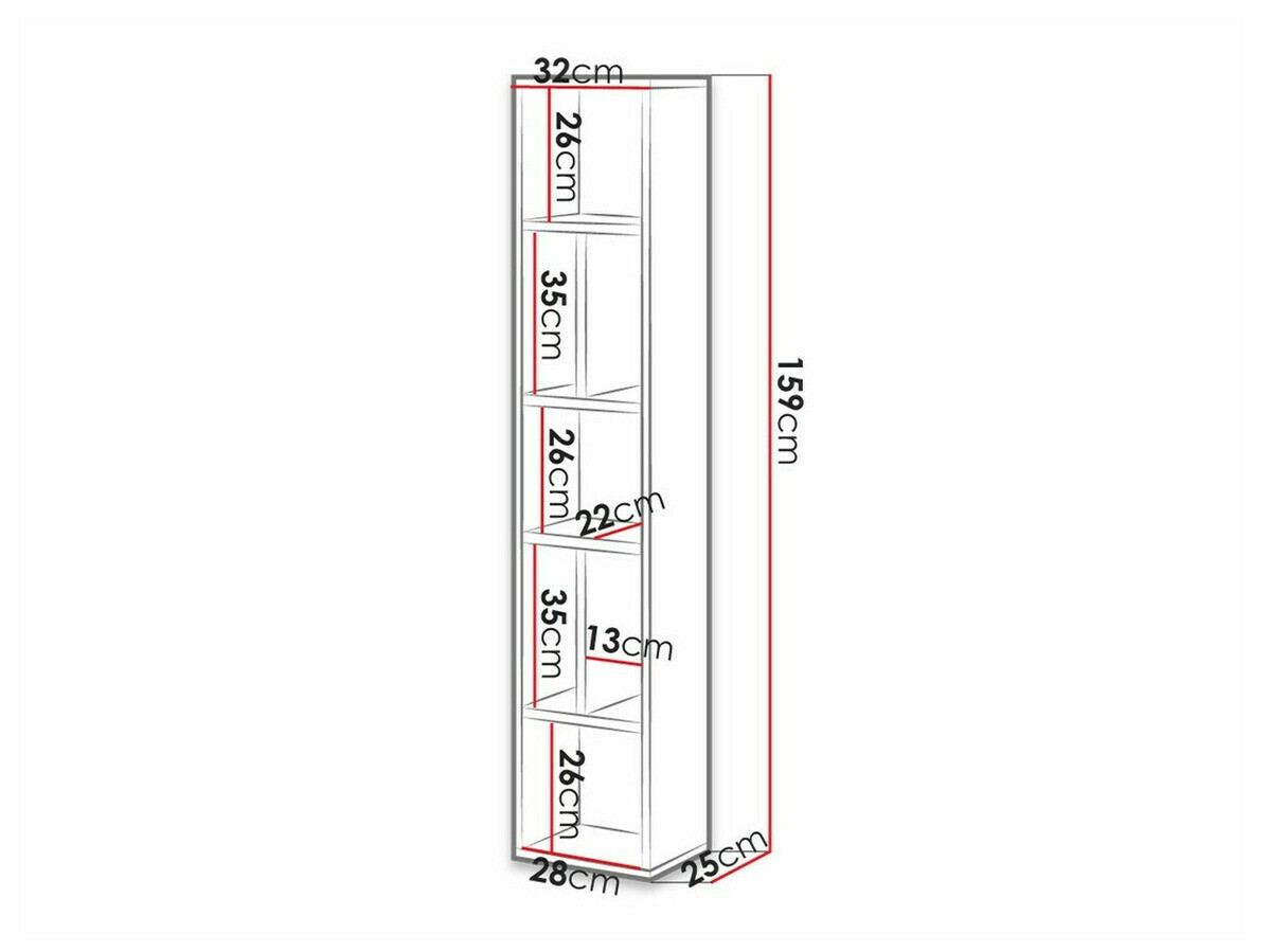 Estantería de pared Torsone 106 (Blanco)