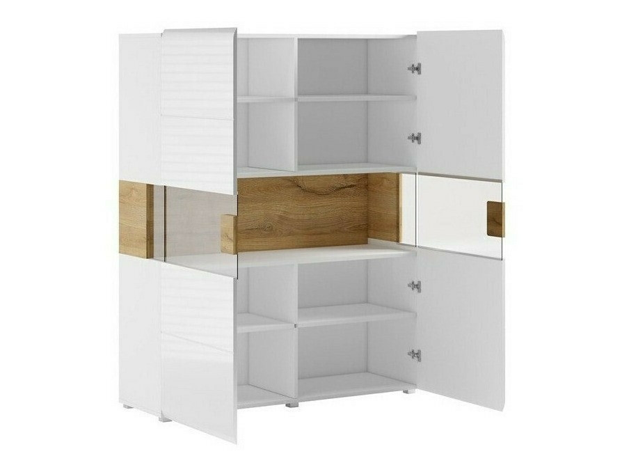 Estantería Torsone 107 (Blanco + Blanco brillante)