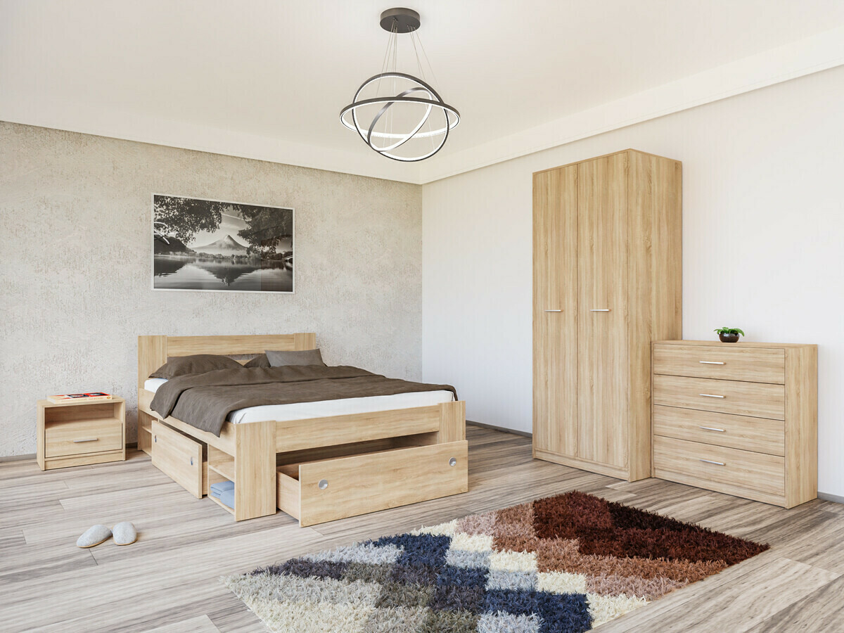 Conjunto de dormitorio Novsore 147 (Roble Sonoma)