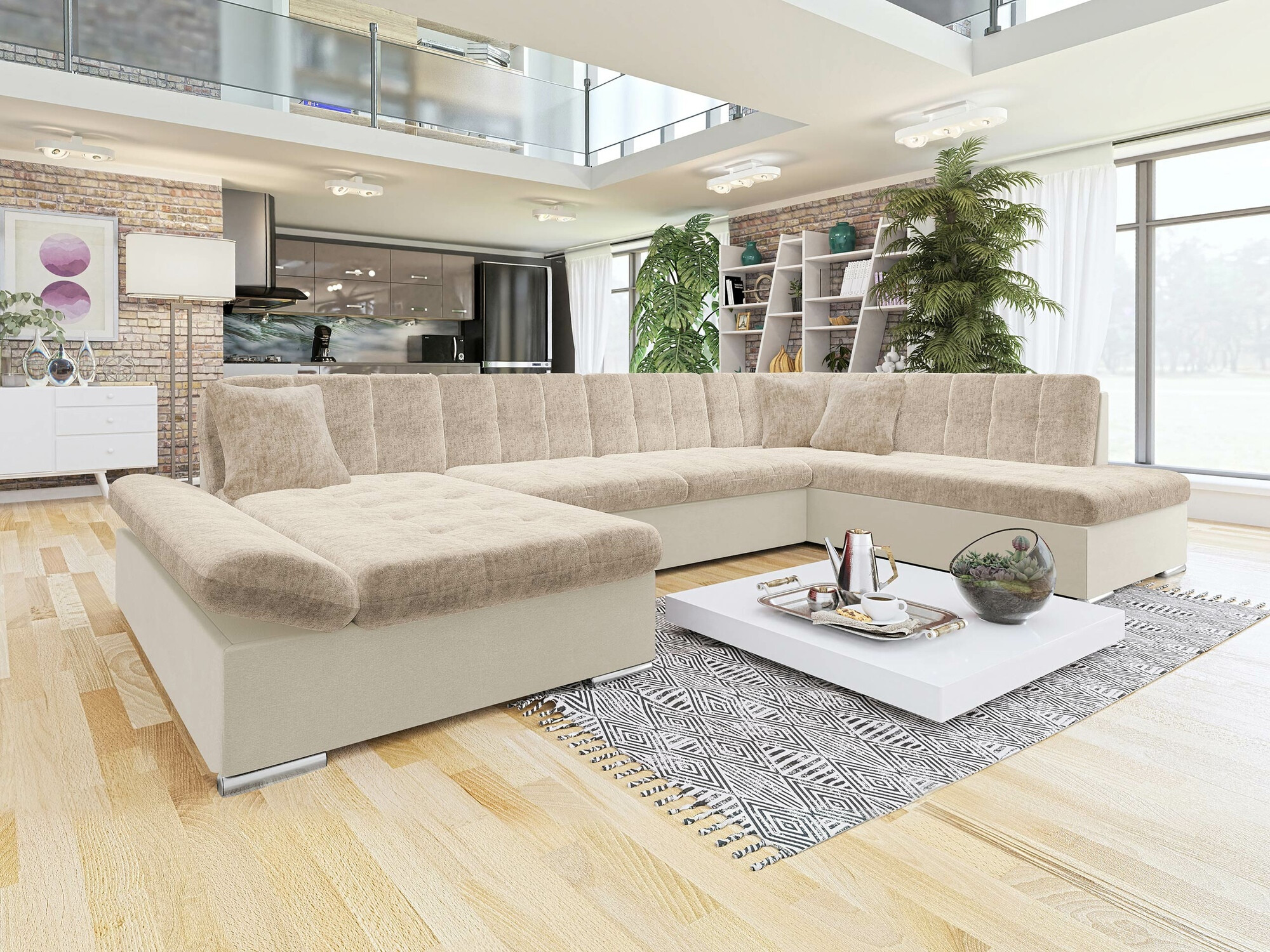 Sofá rinconero Comfivo Tilia (Venus Velvet 2927 + Miu 2041)