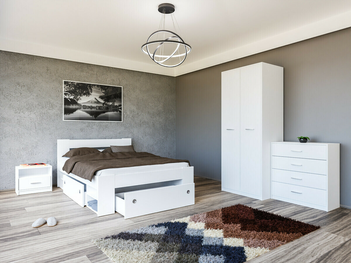 Conjunto de dormitorio Novsore 147 (Blanco)