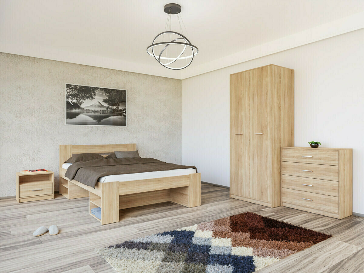 Conjunto de dormitorio Novsore 147 (Roble Sonoma)