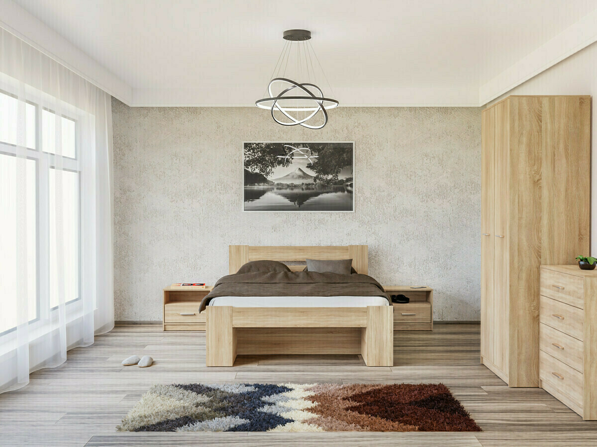 Conjunto de dormitorio Novsore 147 (Roble Sonoma)