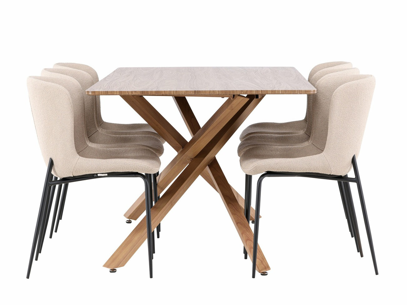 Conjunto de mesas y sillas para comedor Dallas 5102 (Beige)