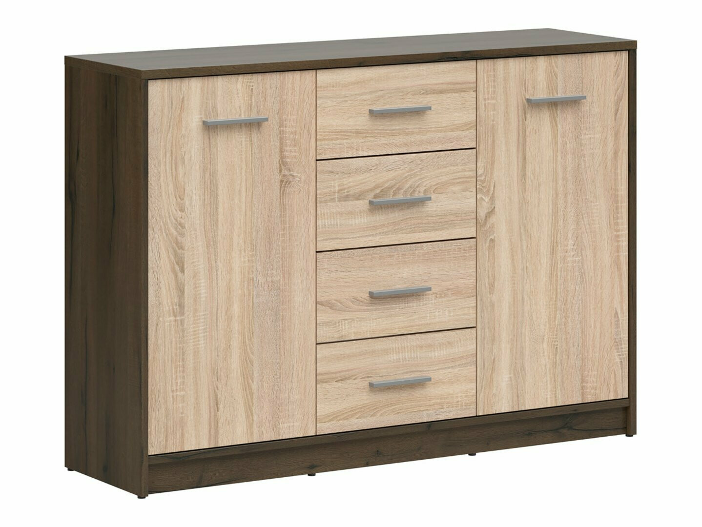 Cómoda Novsore 118 (Roble oscuro + Roble Sonoma)
