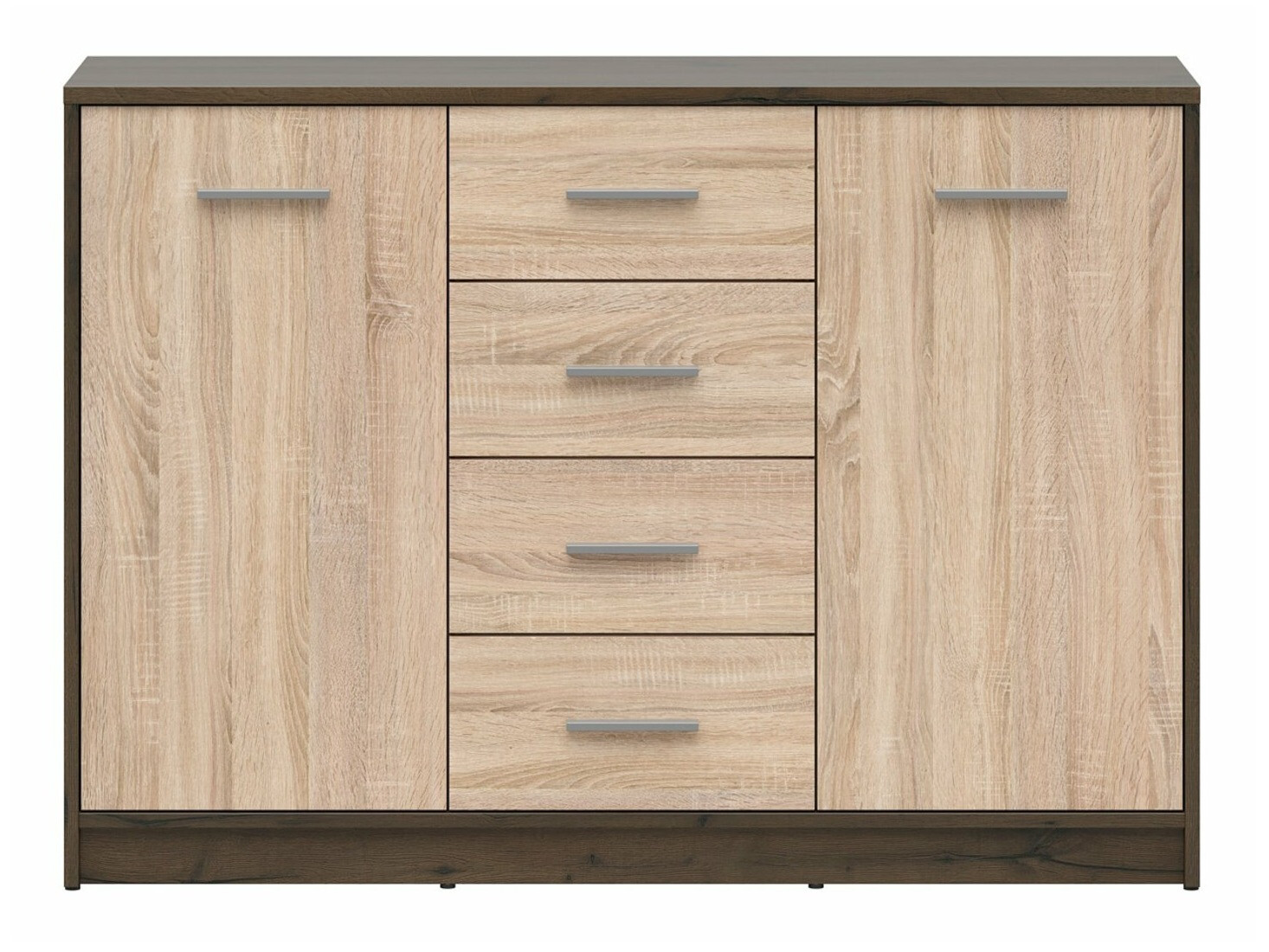 Cómoda Novsore 118 (Roble oscuro + Roble Sonoma)