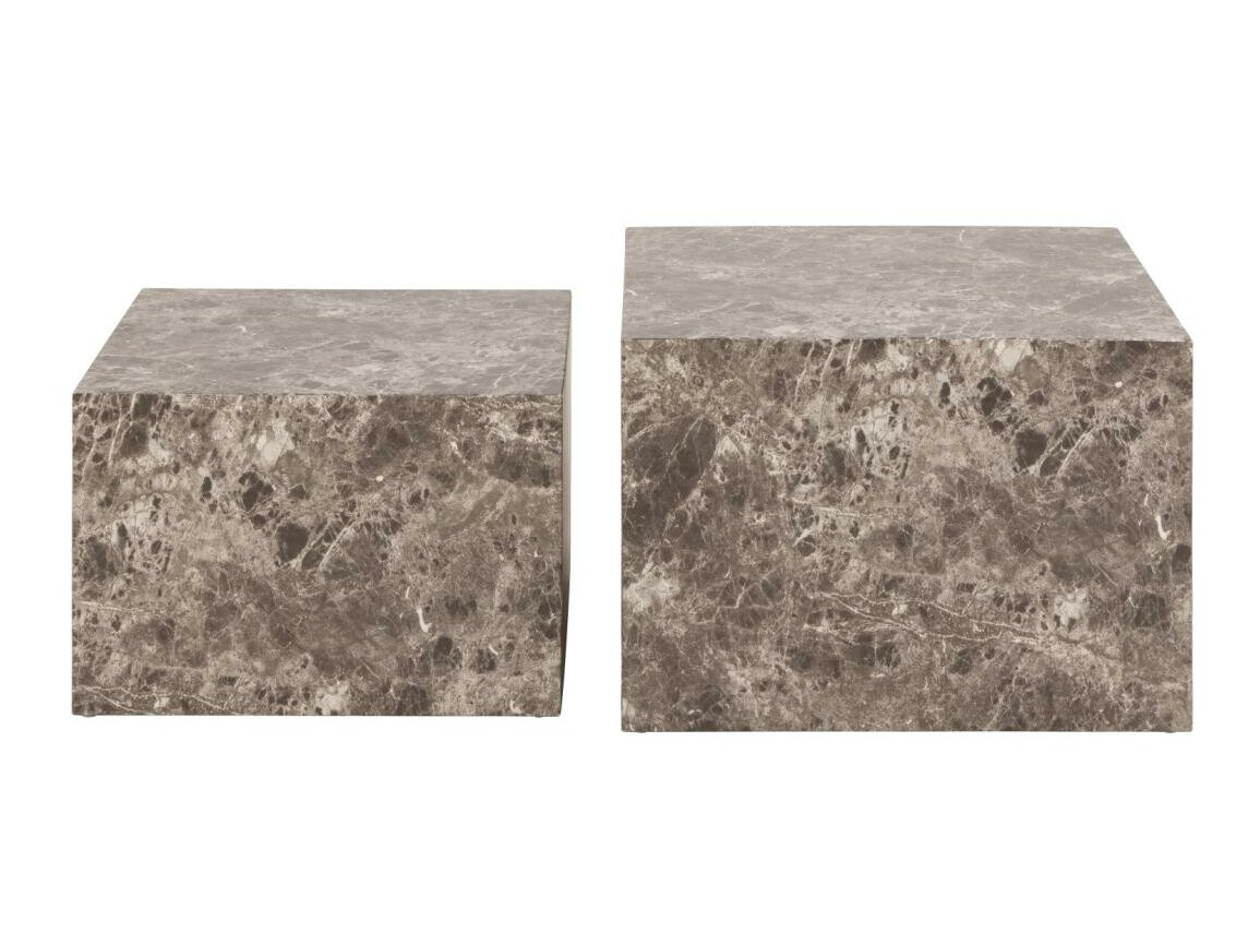 Conjunto mesa de centro Norsica 603 (Mármol marrón)