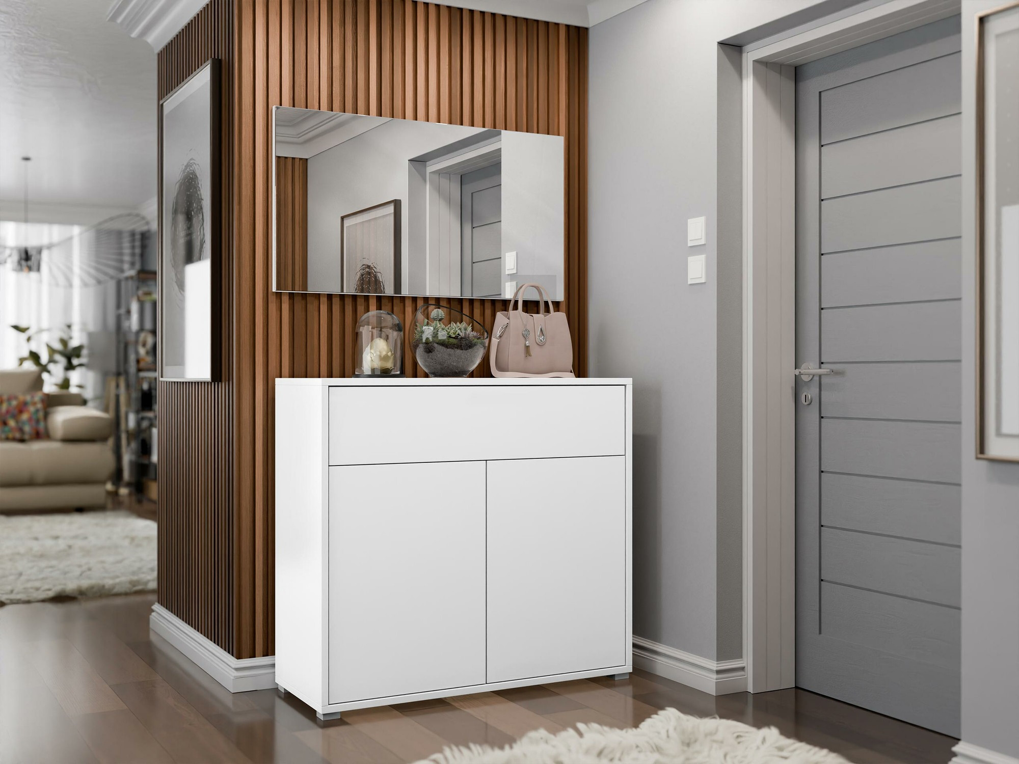 Conjunto para recibidor Comfivo Tutela VI (Blanco)