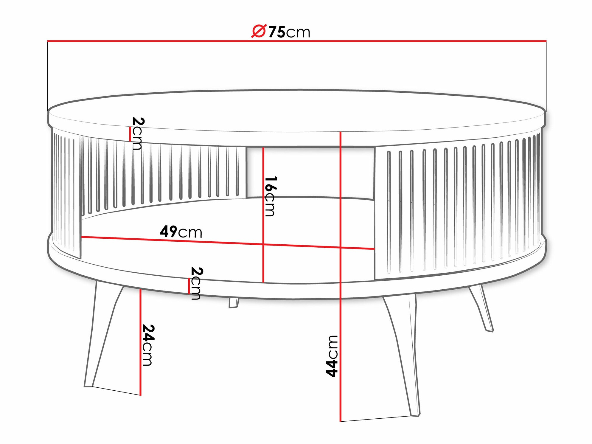 Mesa de centro Sordore 104 (Rosa + Mármol negro)