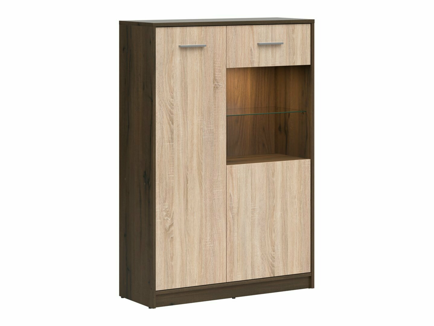 Estantería Novsore 138 (Roble oscuro + Roble Sonoma)