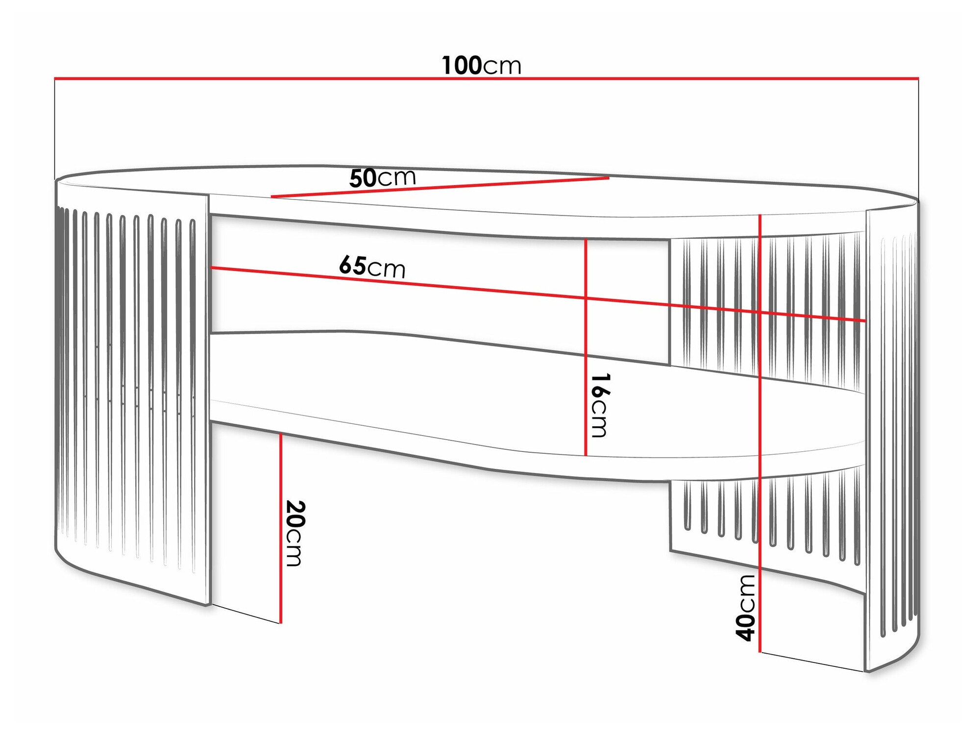 Mesa de centro Civer VII (Rosa + Blanco)