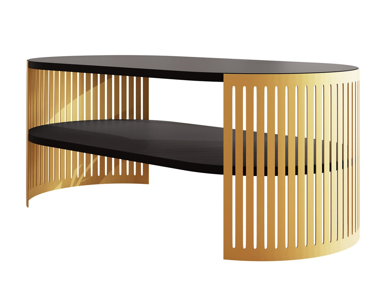 Mesa de centro Evanola 104 (Dorado + Negro)