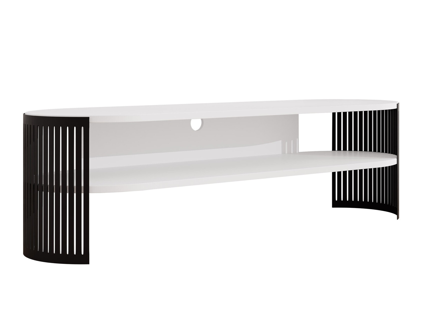 Mueble TV Evanola 109 (Negro + Blanco)