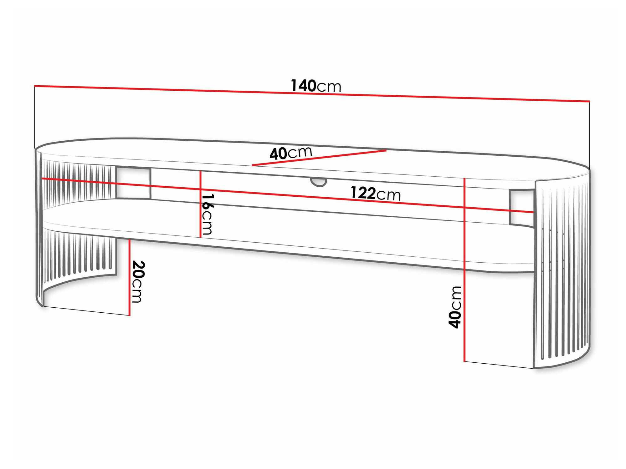 Mueble TV Sordore 121 (Negro + Roble dorado artesanal)