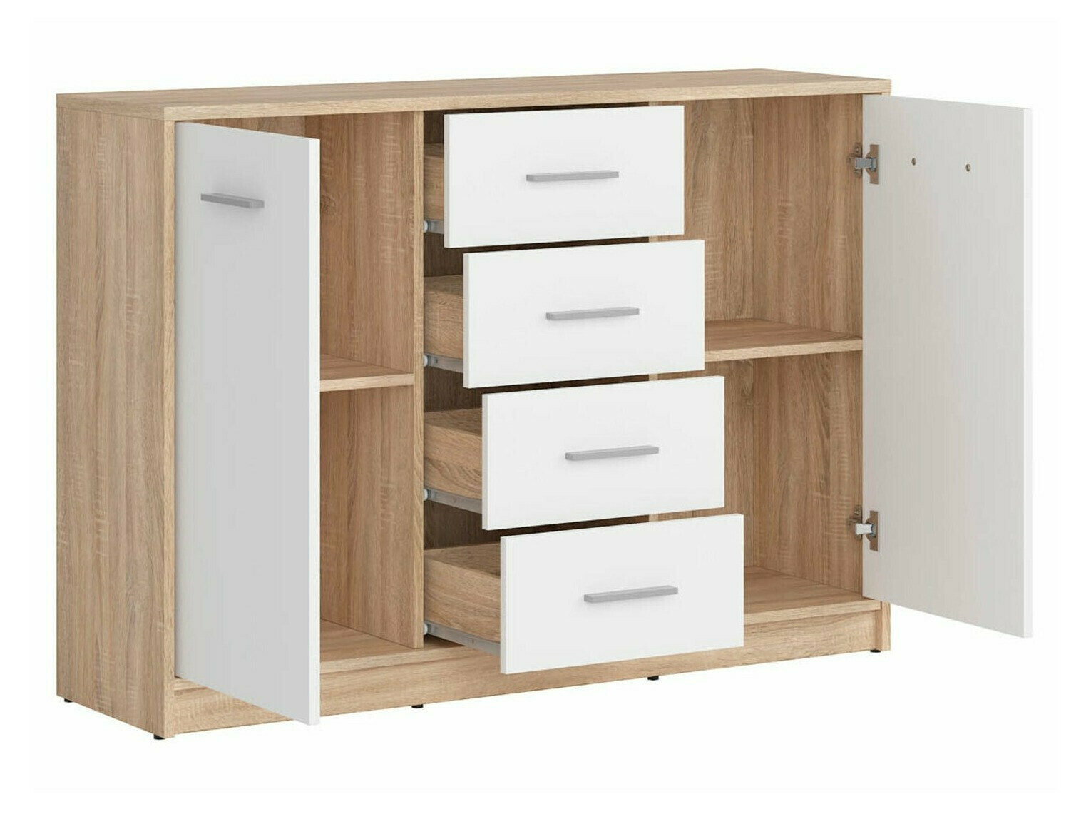 Conjunto de dormitorio Novsore 149 (Roble Sonoma + Blanco)