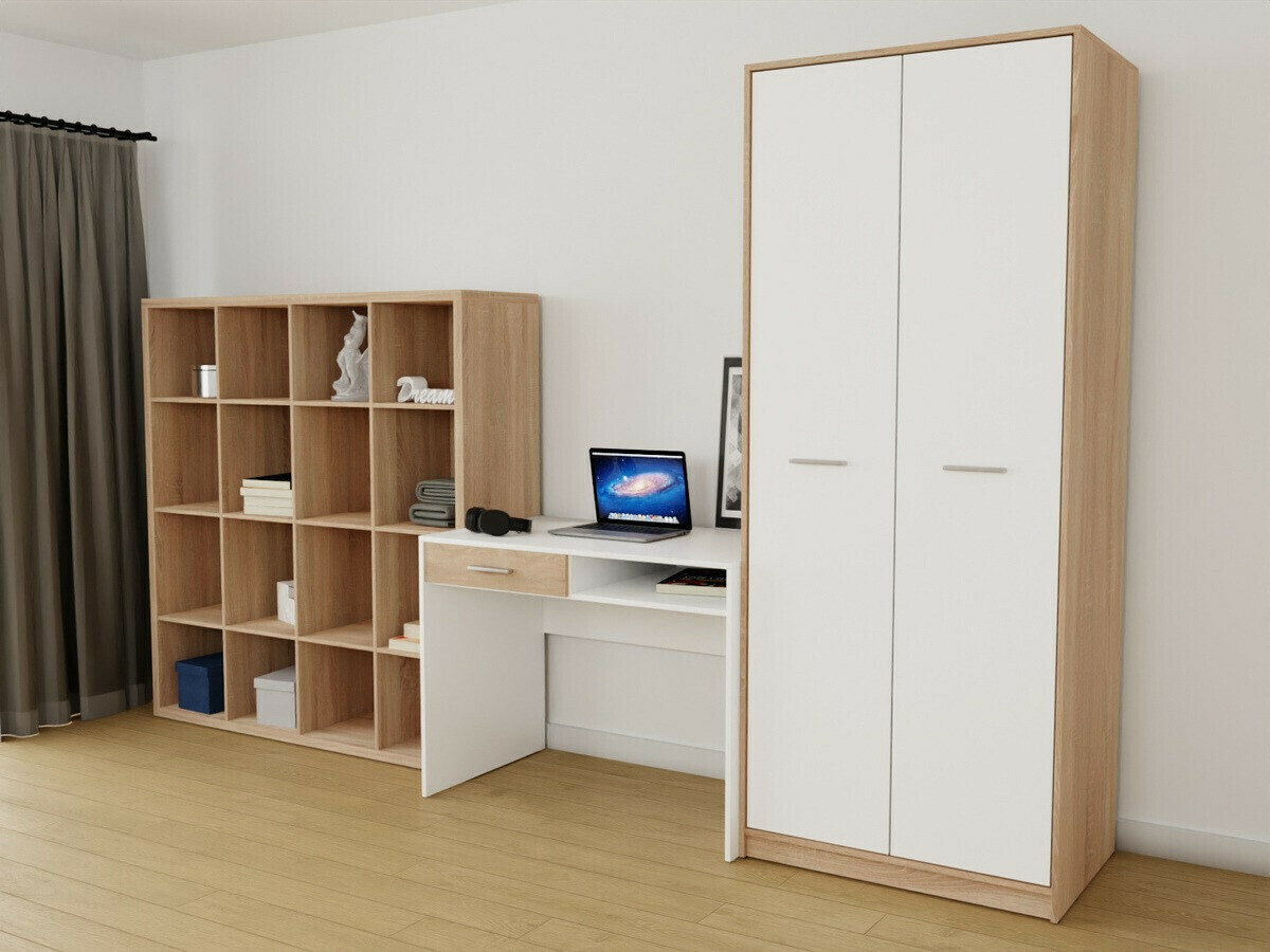 Conjunto para oficina en casa Novsore 153 (Roble Sonoma + Blanco)