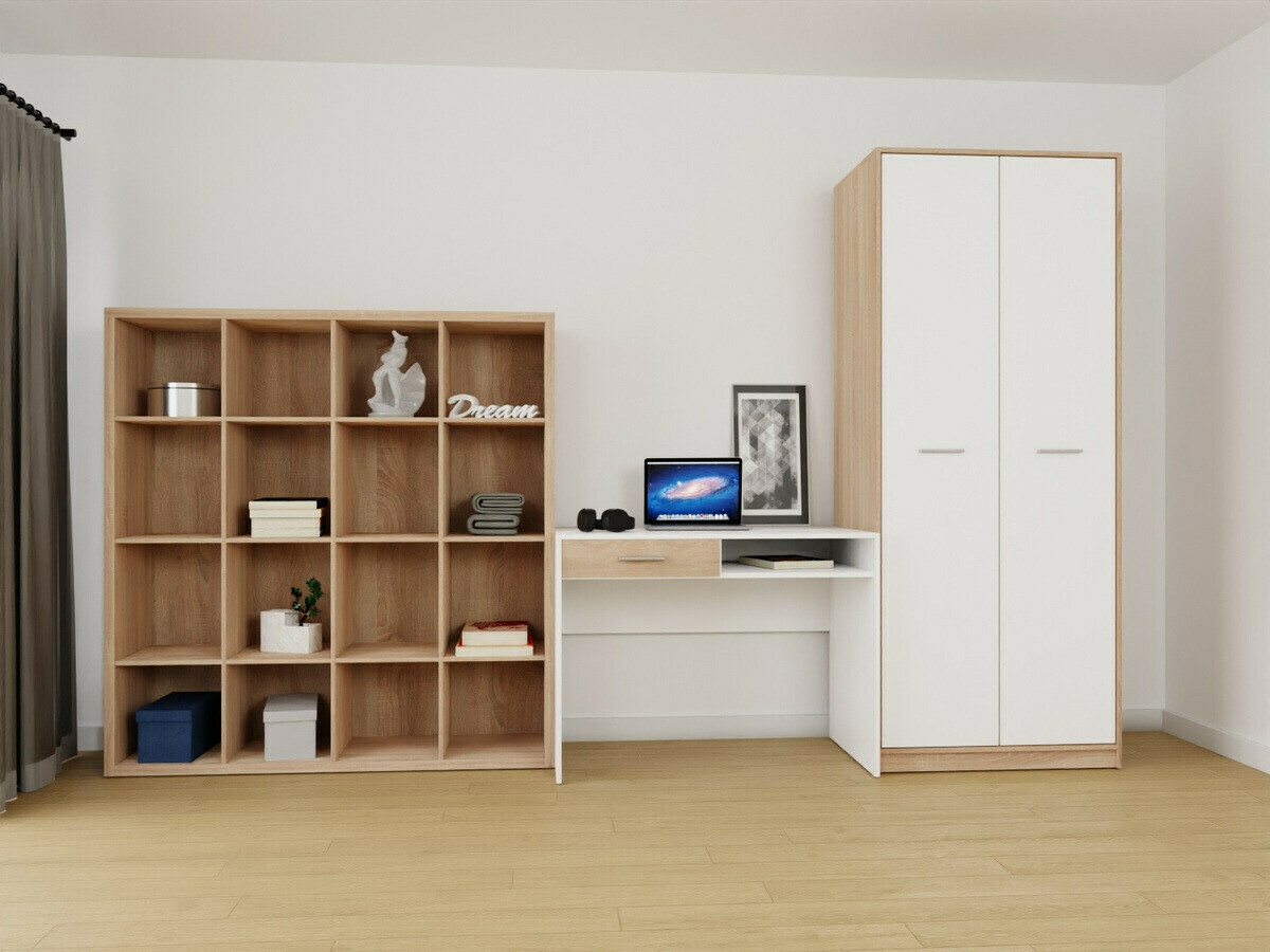 Conjunto para oficina en casa Novsore 153 (Roble Sonoma + Blanco)
