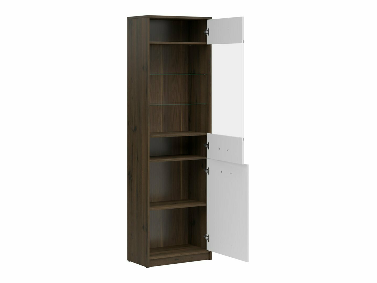 Estantería Novsore 136 (Roble oscuro + Blanco)