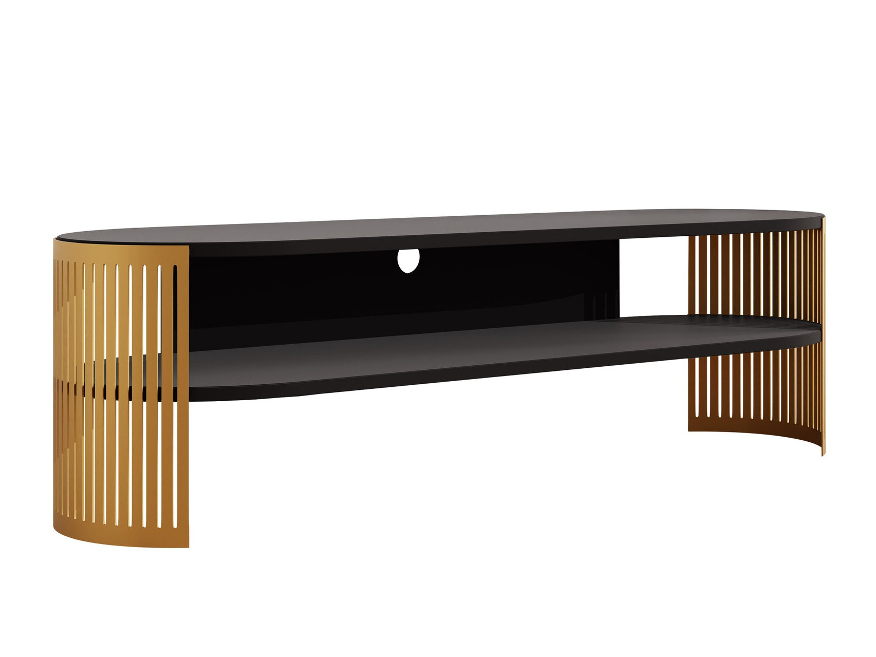 Mueble TV Evanola 110 (Dorado + Negro)