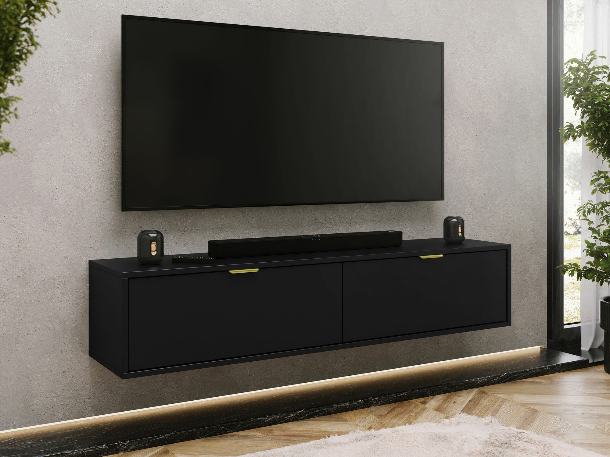 Mueble TV Hamilton 101 (Negro)