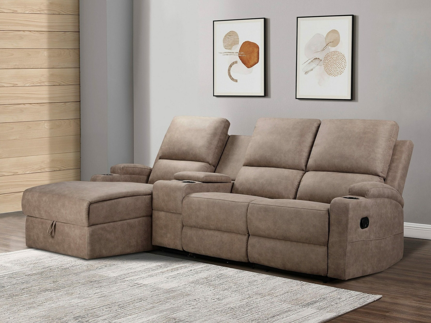 Sillón reclinable de ángulo suave Denton 1368 (Taupe)