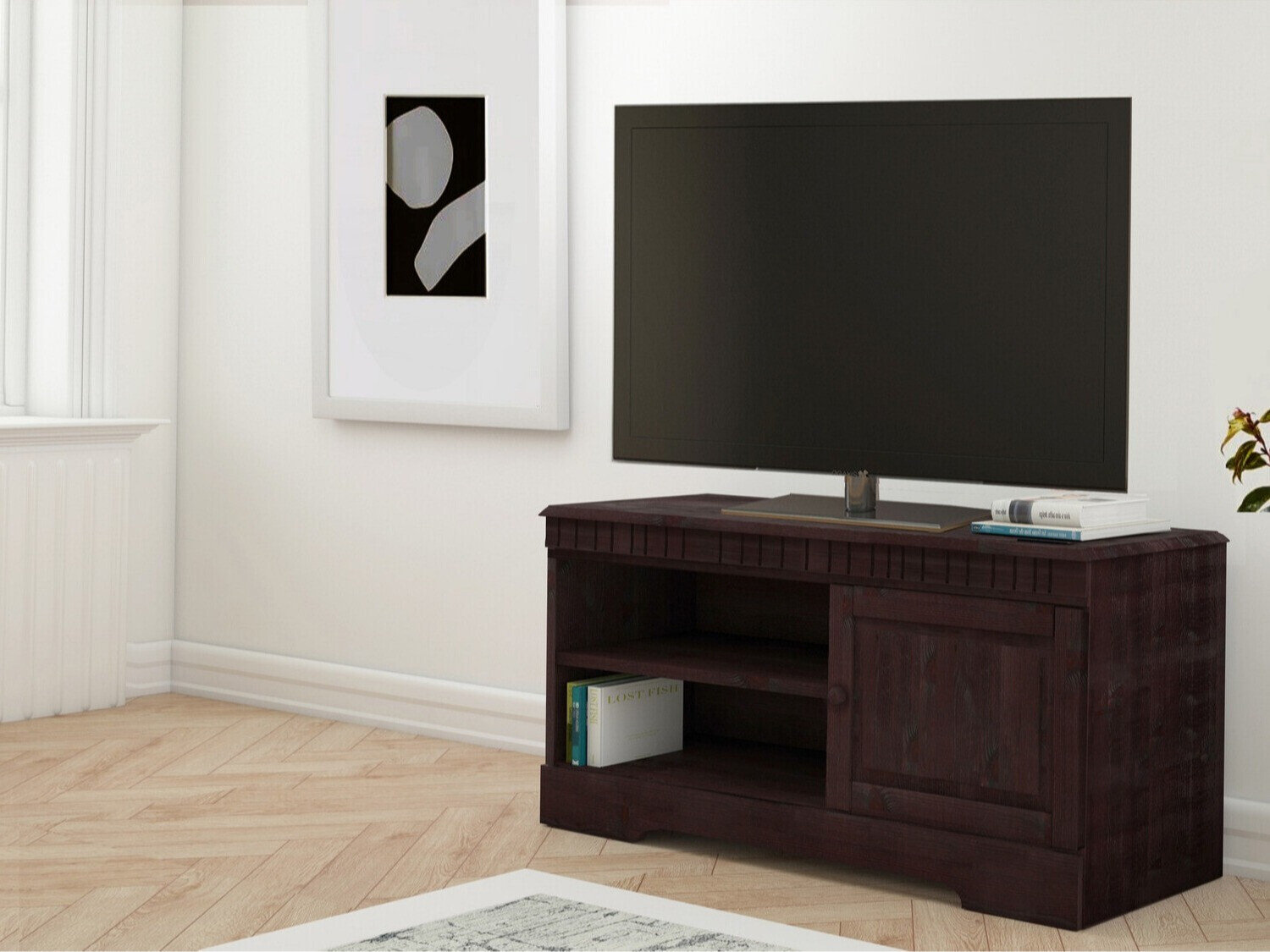 Mueble TV Elbelba 102 (Marrón oscuro)