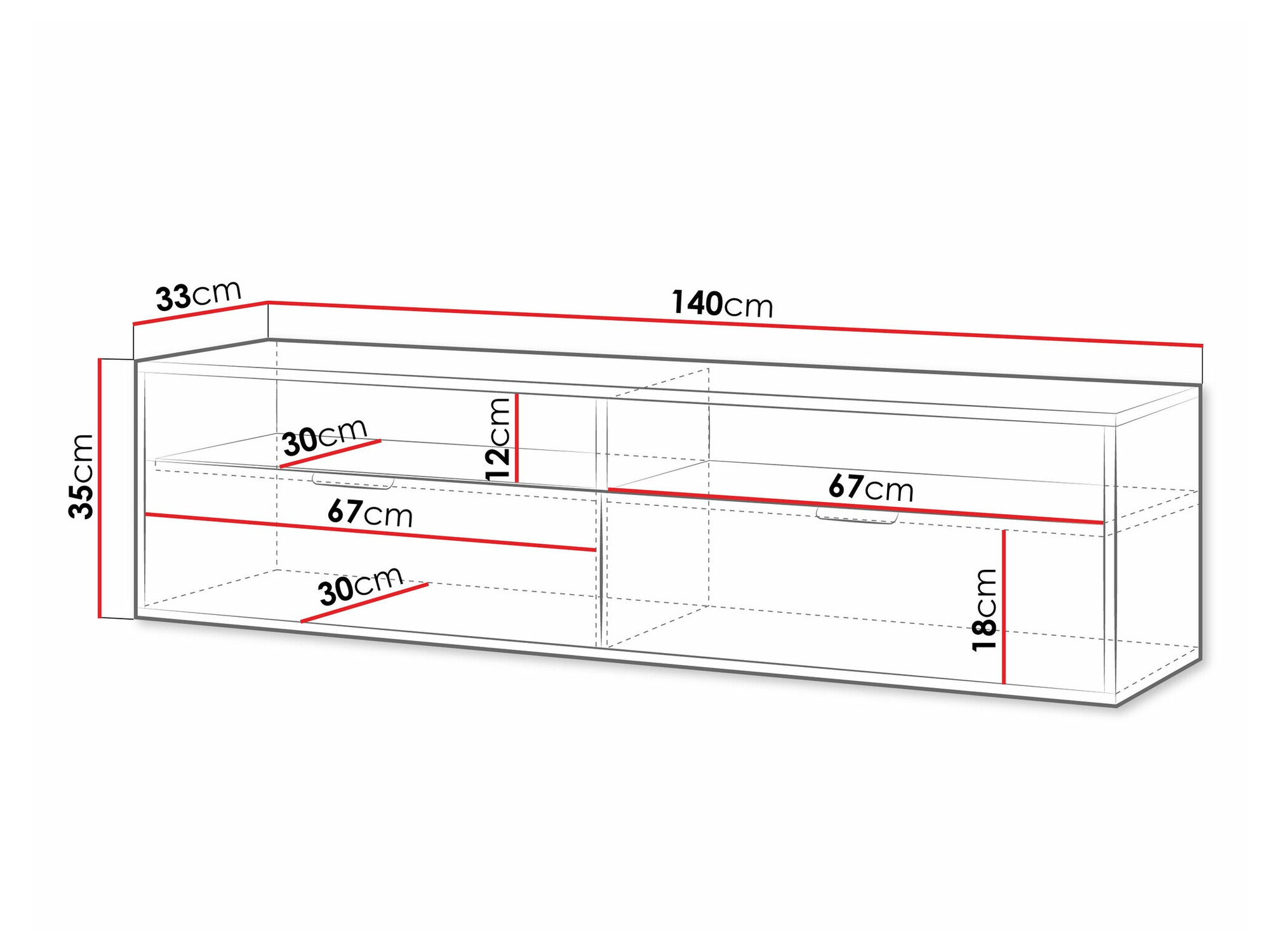 Mueble TV Hamilton 102 (Negro)