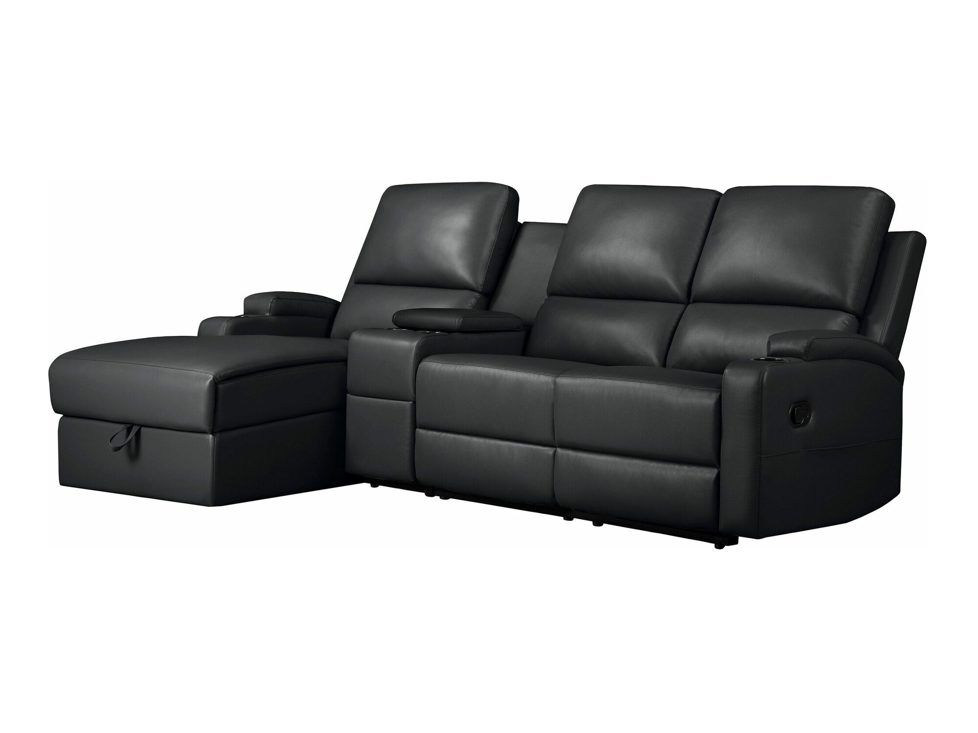 Sillón reclinable de ángulo suave Denton 1368 (Negro)
