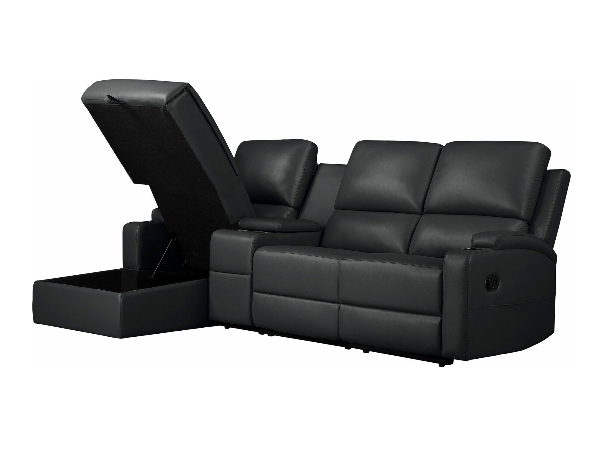 Sillón reclinable de ángulo suave Denton 1368 (Negro)